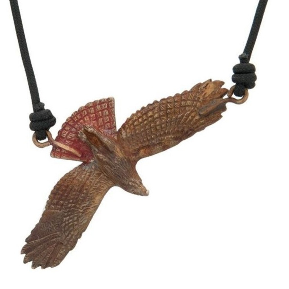 Red-Tailed Hawk Bronze Pendant Necklace | Cavin Richie Jewelry | DMOKB208-PEND -2