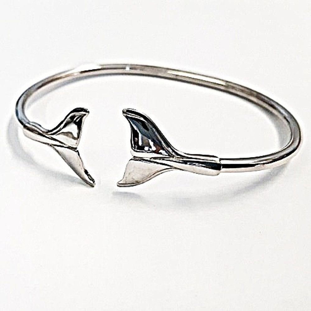 Whale Tail Sterling Silver Bracelet Small | Kabana Jewelry | KBR150-R