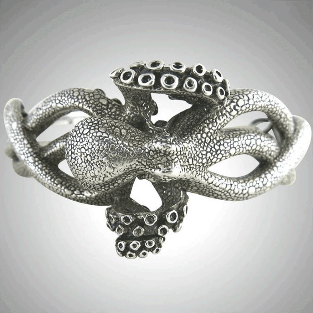 Octopus Sterling Silver Cuff Bracelet | Kabana Jewelry | Kbr321 -2