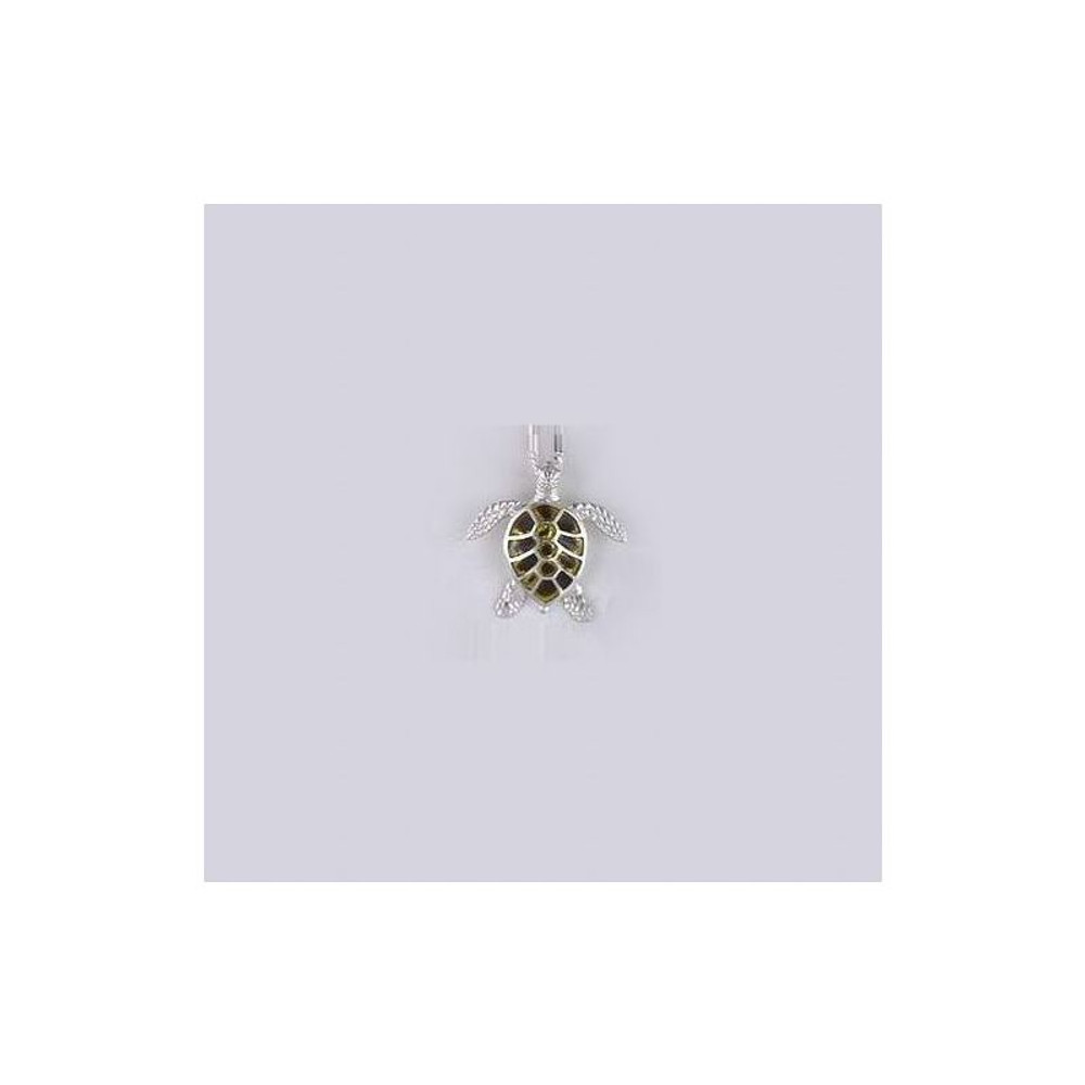 Sea Turtle Sterling Silver & Enamel Necklace | Kabana Jewelry | Kenp018