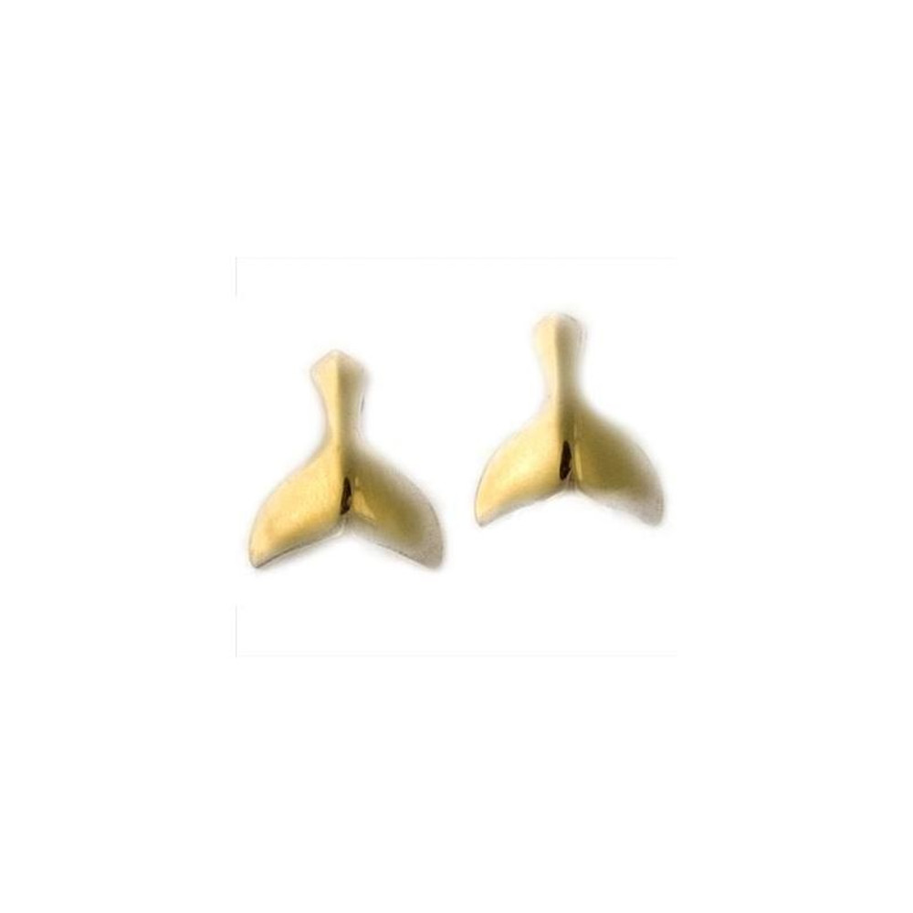 Whale Tail 14K Gold Post Earrings | Kabana Jewelry | Kge562