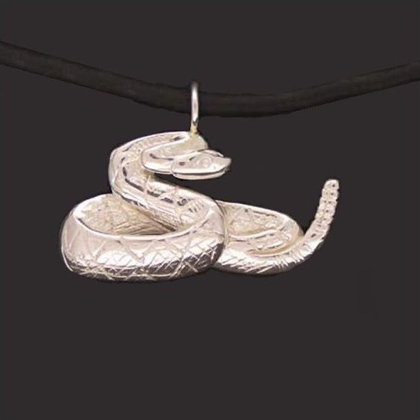 Rattlesnake Pendant | Necklace | Sterling Silver | Anisa Stewart