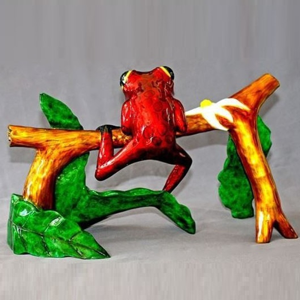 Frog Bronze Sculpture "Got Bugs?" | Barry Stein | BBSGOT1-CR -2