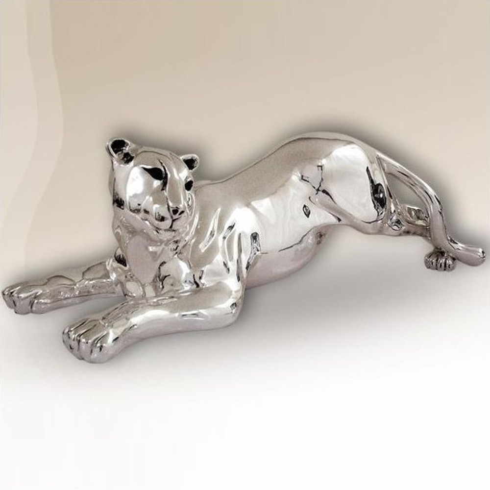 Silver Plated Contemporary Panther Sculpture | 8036 | D'Argenta