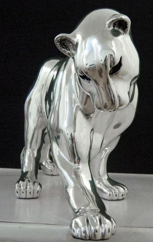 Silver Plated Panther Sculpture | 8037 | D'Argenta -3