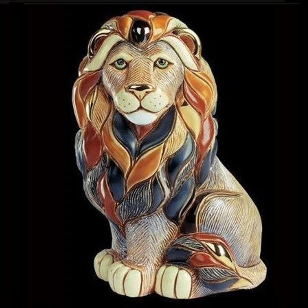 Lion Sitting Ceramic Figurine | De Rosa | Rinconada | DER1008 -2