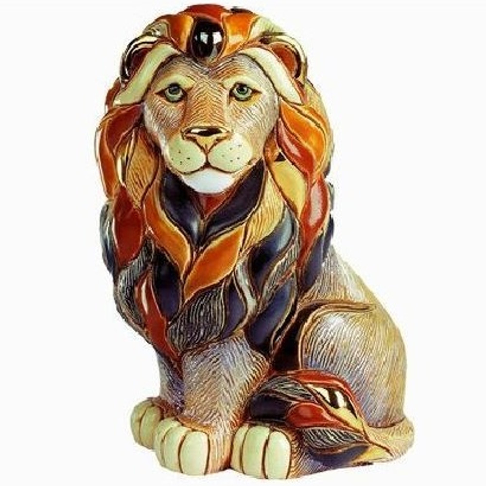 Lion Sitting Ceramic Figurine | De Rosa | Rinconada | DER1008 -3