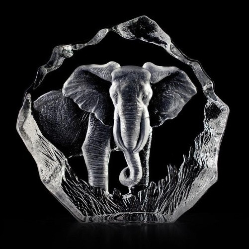 Elephant Crystal Sculpture | 33631 | Mats Jonasson Maleras