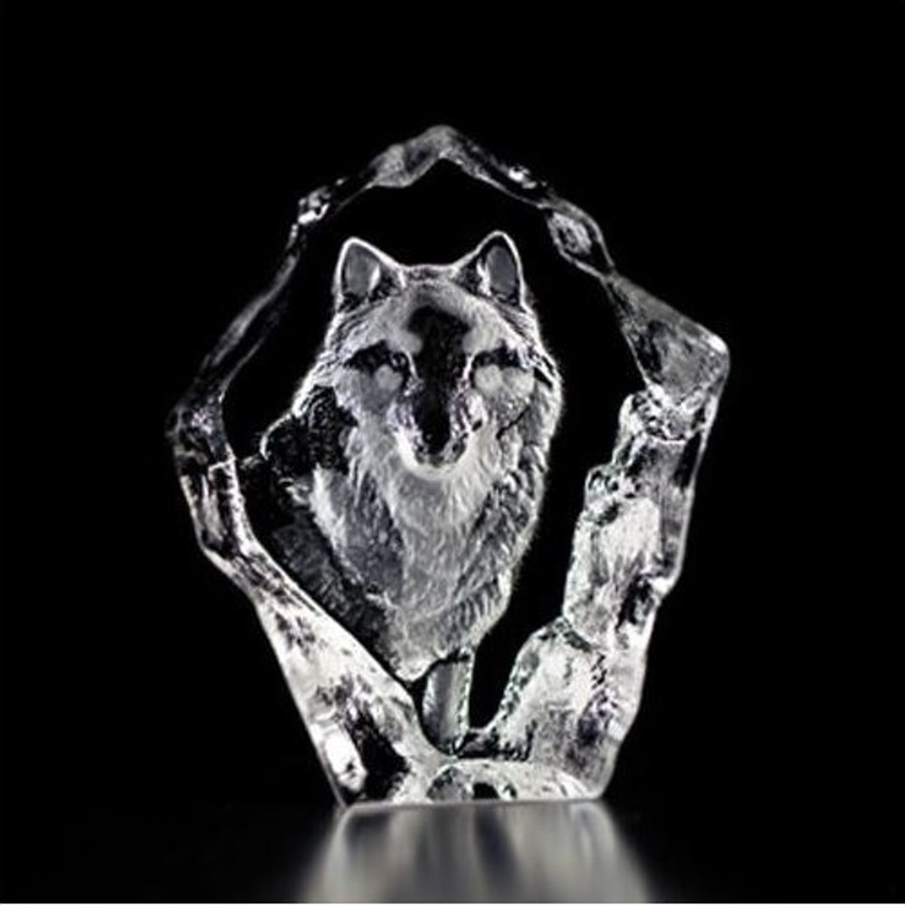 Wolf Mini Crystal Sculpture | 88128 | Mats Jonasson Maleras