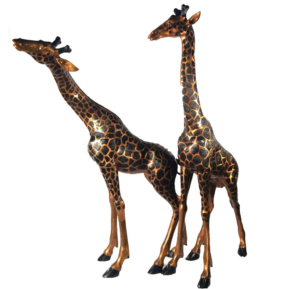 Giraffe Pair Bronze Outdoor Large Statues | Metropolitan Galleries | MGISRB15043