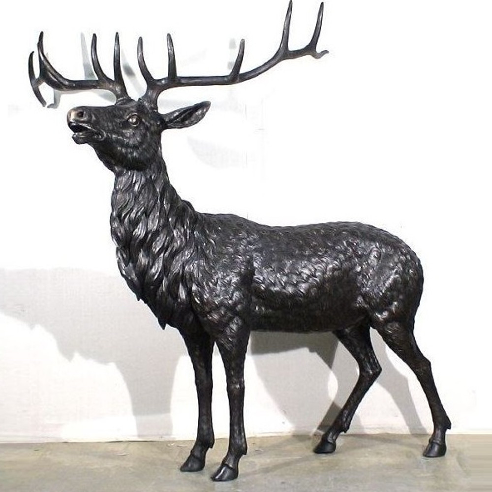 Elk Life Size Bronze Outdoor Statue | Metropolitan Galleries | MGISRB25456