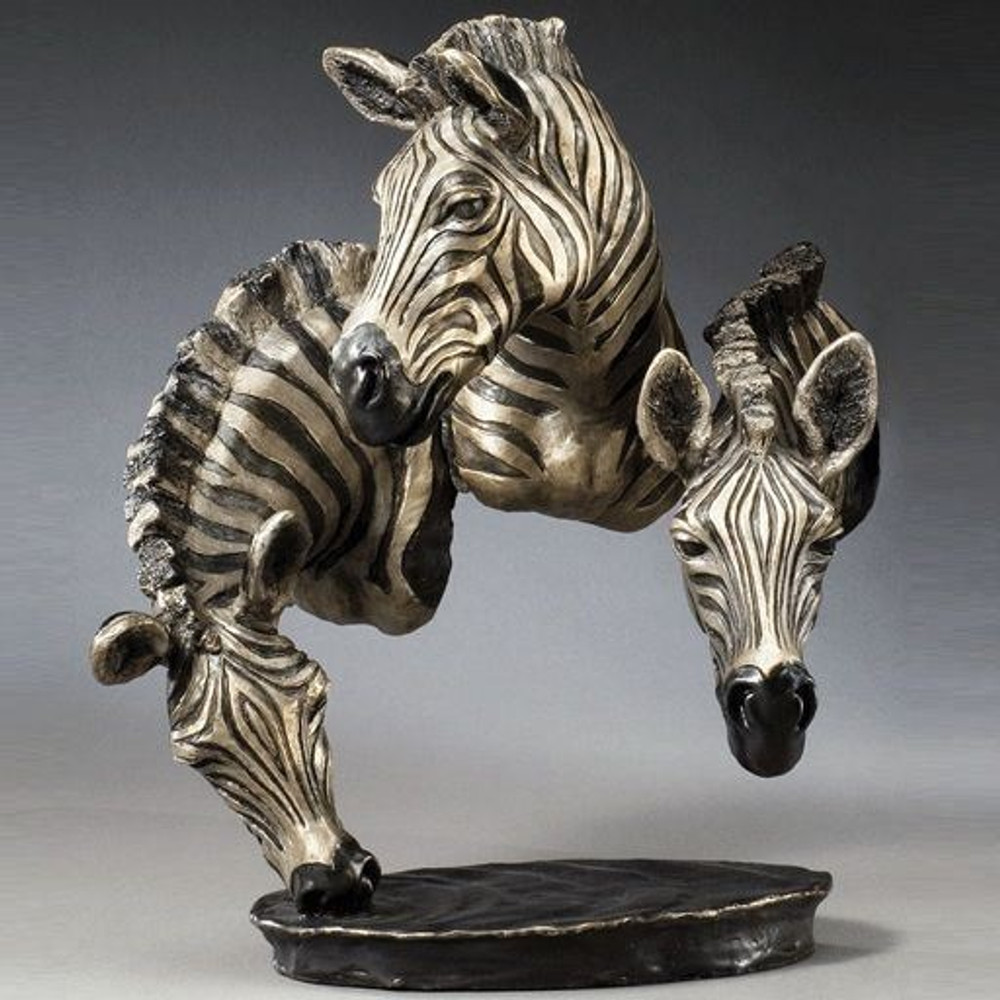 Zebra Bronze Sculpture "Watering Hole" | Mark Hopkins | mhs12083