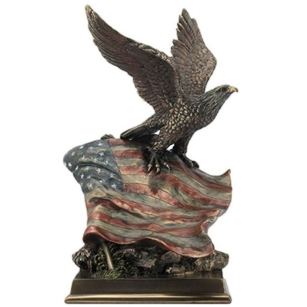 Bald Eagle and Stars N Stripes Sculpture | Unicorn Studios | USIWU76583A4