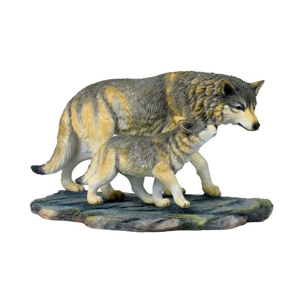 Wolf and Baby Wolf Sculpture 2 | Unicorn Studios | wu74854aa