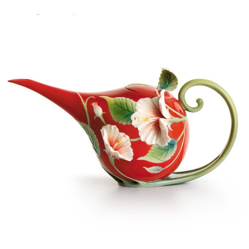 Hibiscus Teapot | Franz Collection | Porcelain
