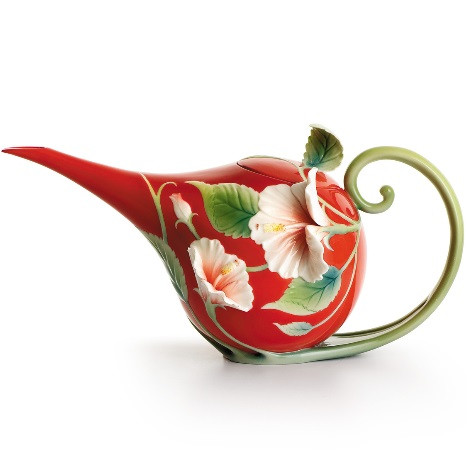 Hibiscus Teapot | Franz Collection | Porcelain