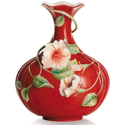 Hibiscus Vase | Island Beauty Collection | Franz Porcelain
