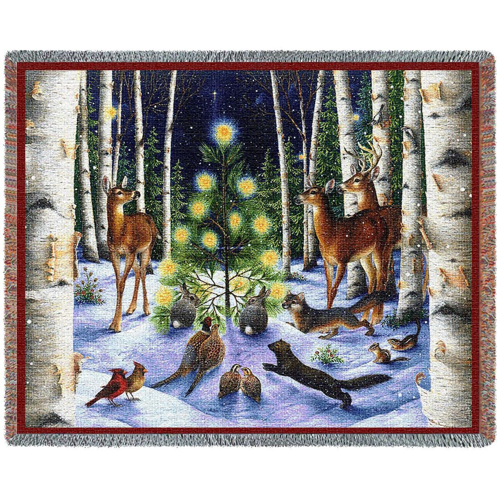 A Simple Tree Holiday Tapestry Throw Blanket | Pure Country | pc2402T