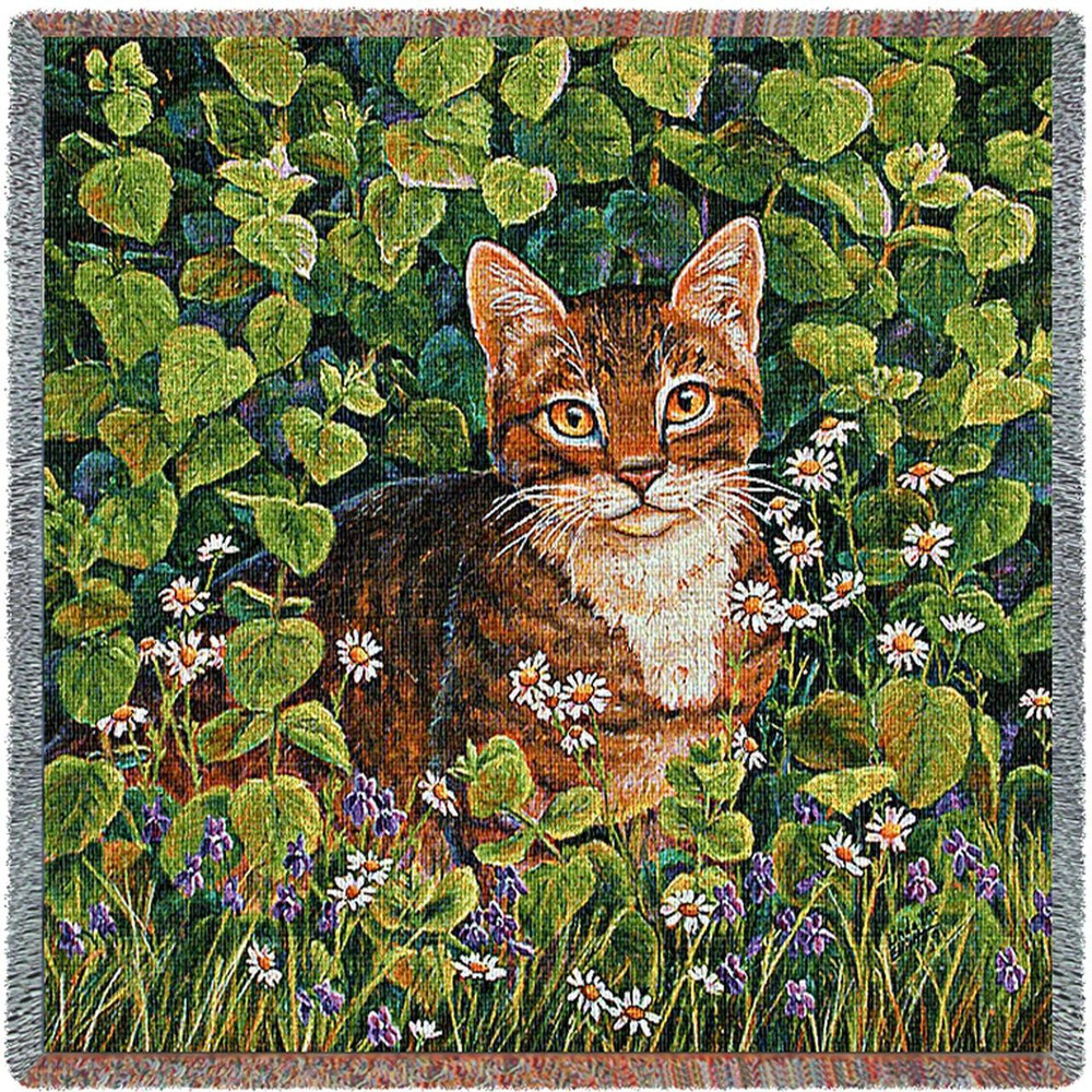 In Lemon Balm Cat Throw Blanket | Pure Country | pc6097LS