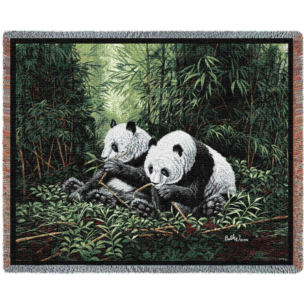 Pandas Tapestry Afghan Throw Blanket | Pure Country | pc813T