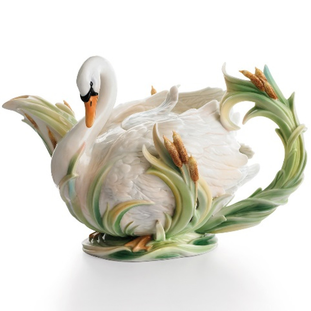 Southern Splendor Swan Teapot | fz01550 | Franz Porcelain Collection -2