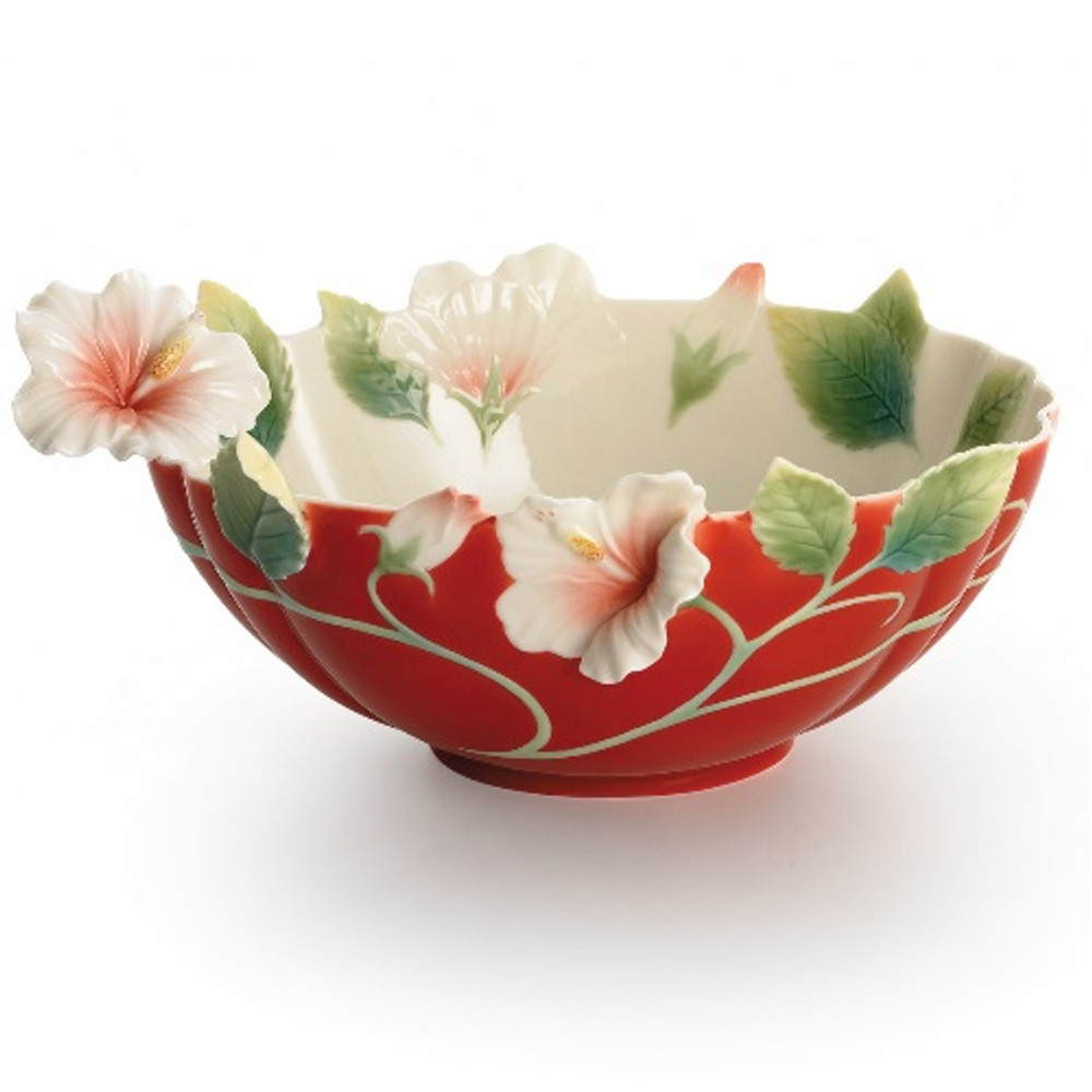 Island Beauty Hibiscus Bowl | FZ01625 | Franz Porcelain Collection