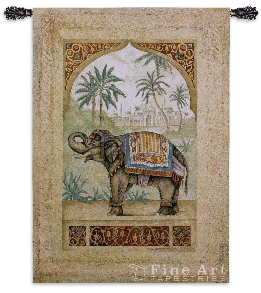 Old World Elephant II Tapestry Wall Hanging | Pure Country | PC1763wh