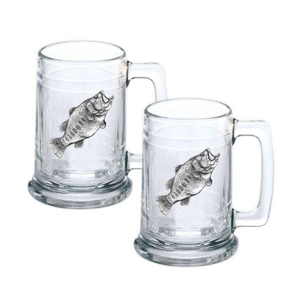 Bass Pewter and Glass Stein Set of 2 | Heritage Pewter | HPIST4033