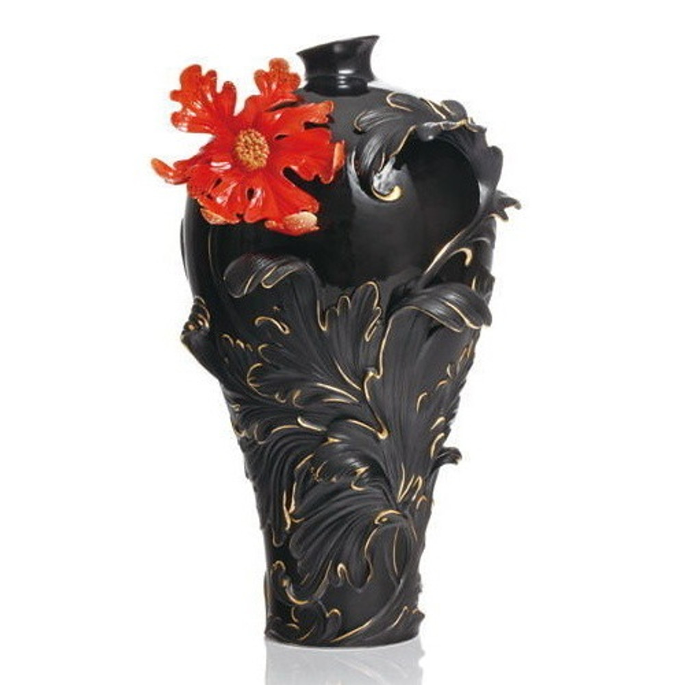 Baroque Red Lily Large Vase | FZ02148 | Franz Porcelain Collection