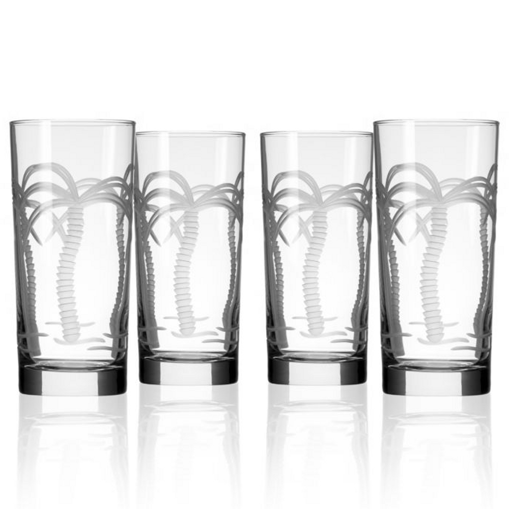Palm Tree Cooler Glasses Set of 4 | Rolf Glass | 203010