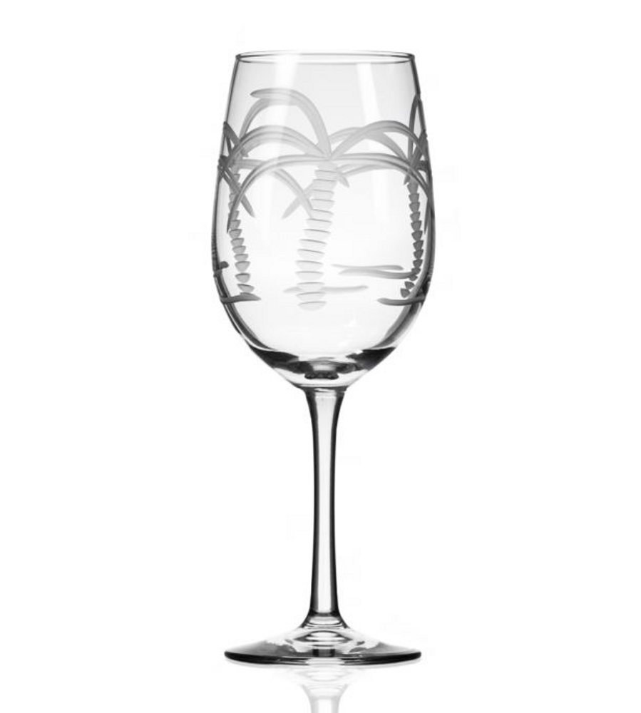 Palm Tree White Wine Glass Set of 4 | Rolf Glass | 203423