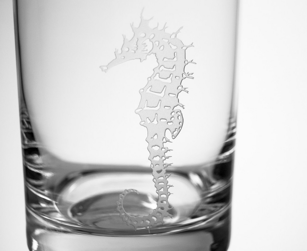 Seahorse Double Old Fashioned Glass Set of 4 | Rolf Glass | 221007