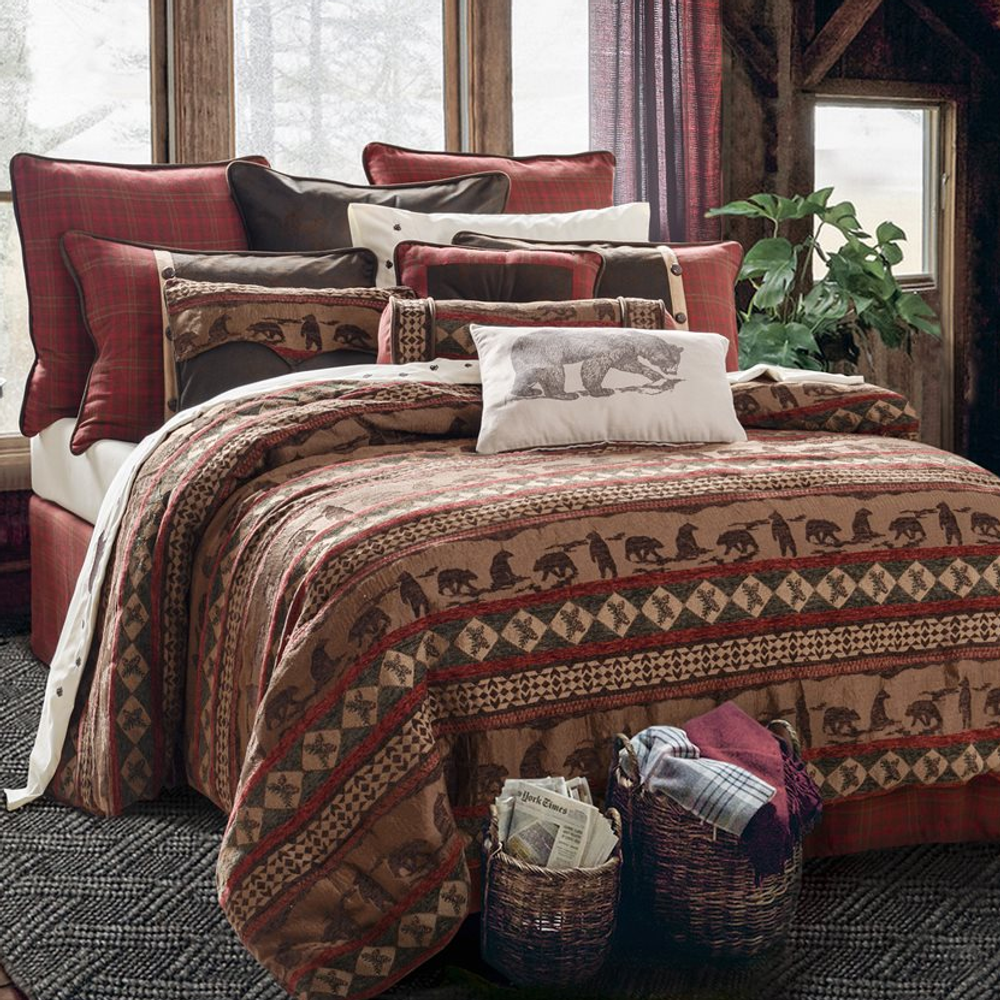 Cascade Lodge Bear Queen Bedding Set | HiEnd Accents | HMLG1845-Queen
