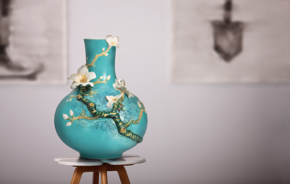 Van Gogh Almond Flower Porcelain Vase | FZ02405 | Franz Porcelain Collection