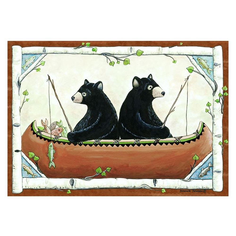 Bears in Canoe Area Rug | Custom Printed Rugs | CPR10