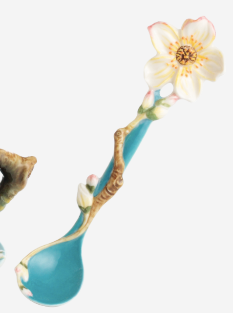 Franz Porcelain Van Gogh Almond Flower Cup and Saucer - Thumbnail 3