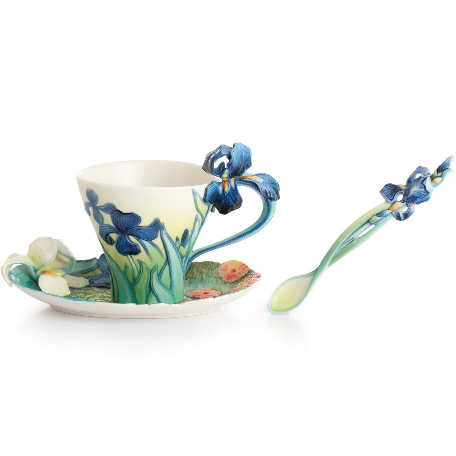 Van Gogh Iris Cup | Saucer Set | Porcelain | Franz