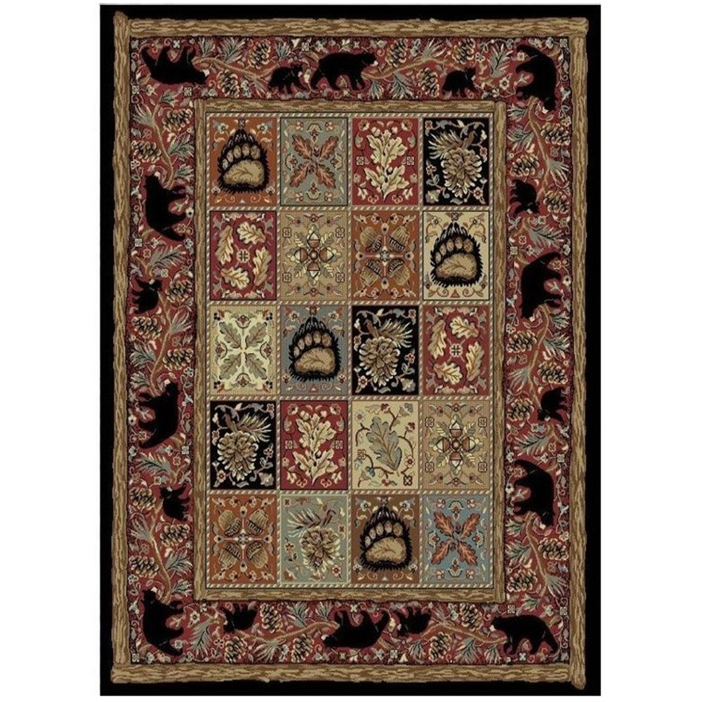 Bear Area Rug Masters Lodge - American Destination | Mayberry Rug | MBRAD3853