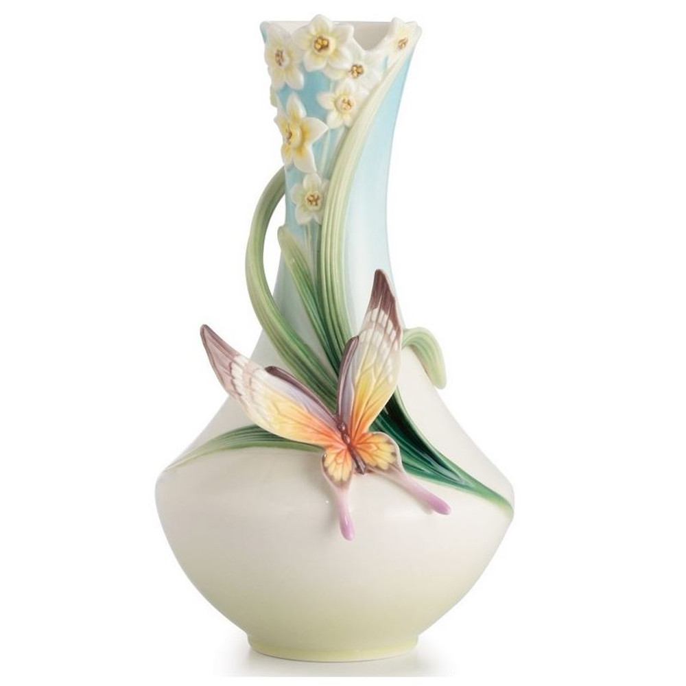 Papillon Butterfly Porcelain Vase | FZ02624 | Franz Porcelain Collection