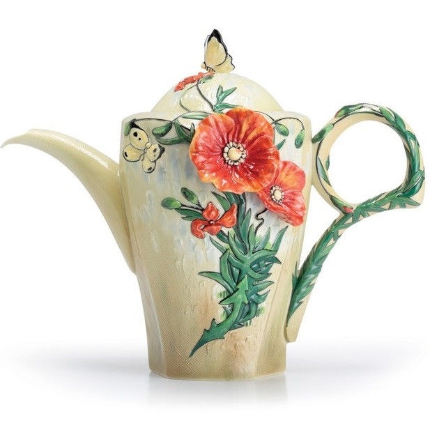 Van Gogh Poppy Teapot | Porcelain | Franz Collection