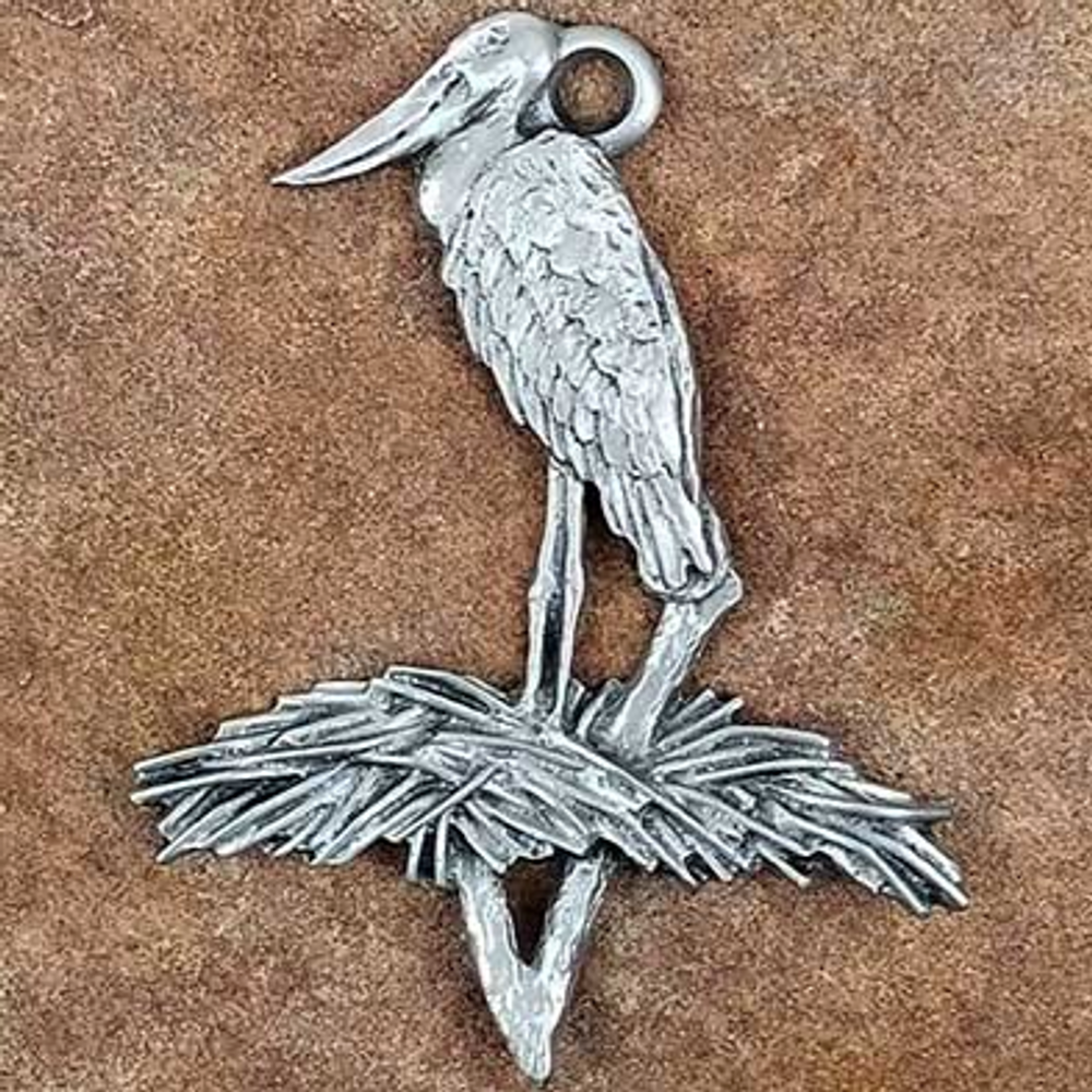 Jabiru Stork Pewter Ornament | Andy Schumann | SCHMC122113