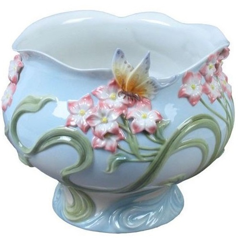 Freesia & Butterfly Porcelain Bowl | Unicorn Studios | USIAP20289AA