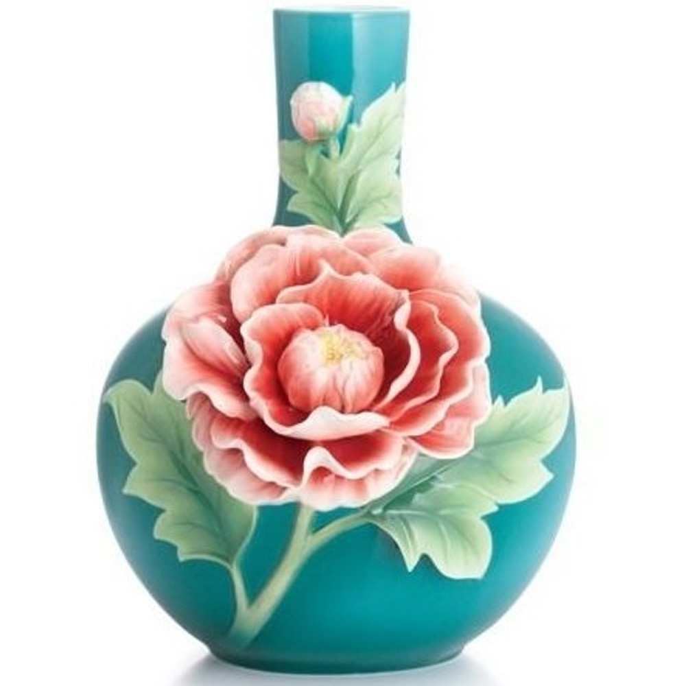 Peony Mid Size Vase | FZ02892 | Franz Porcelain Collection -2