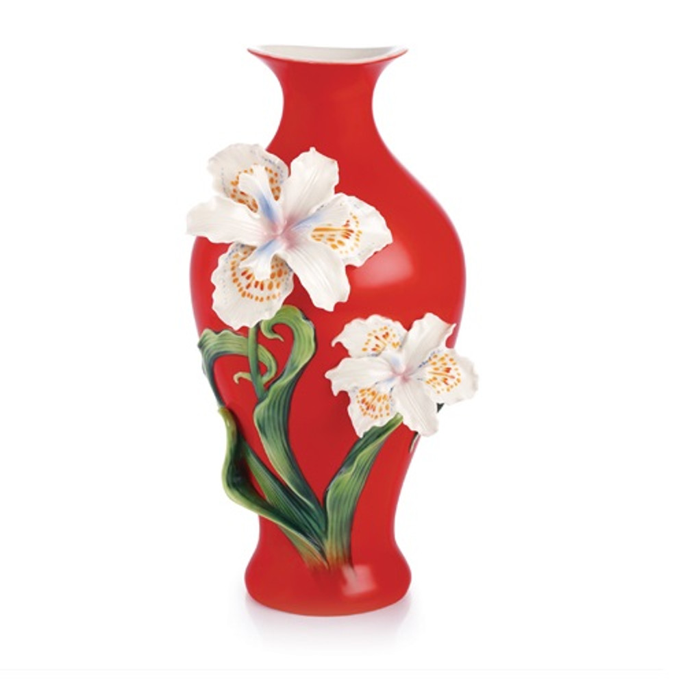 Pure Beauty Iris Vase | FZ02943 | Franz Porcelain Collection