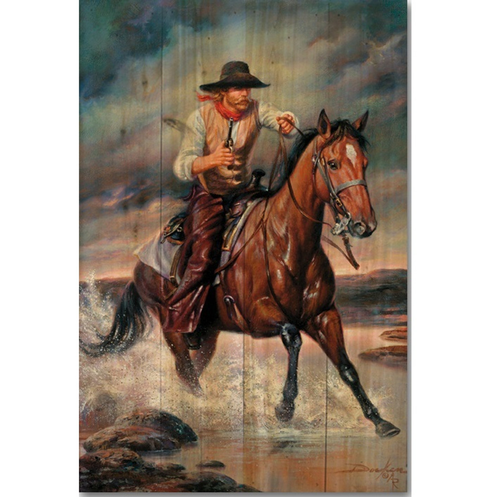 Horse Wood Wall Art "The Crossing" | Wood Graphixs | WGITCR2416