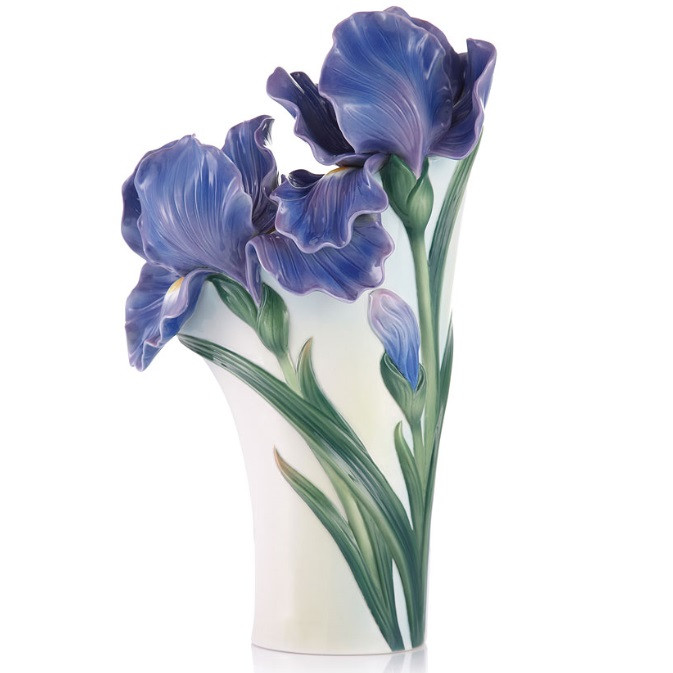 Iris Flower Vase | Sculptured | Franz Procelain