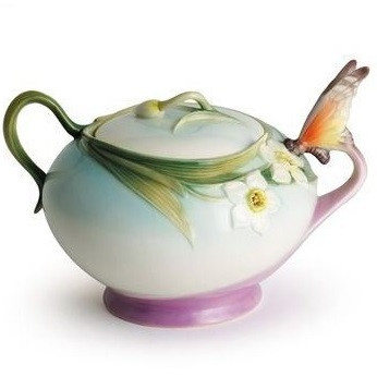 Butterfly Sugar Jar | Franz Collection | Porcelain