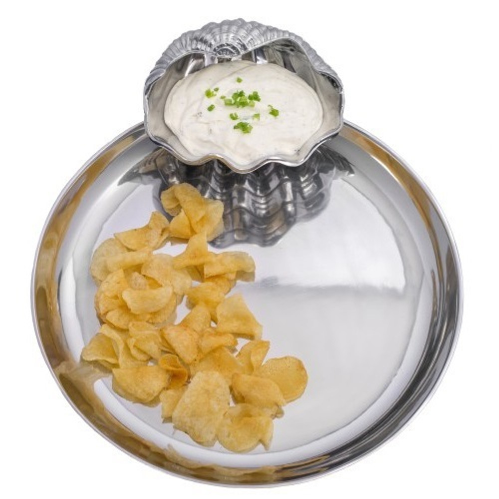 Clam Chip and Dip Tray | Arthur Court Designs | 104034