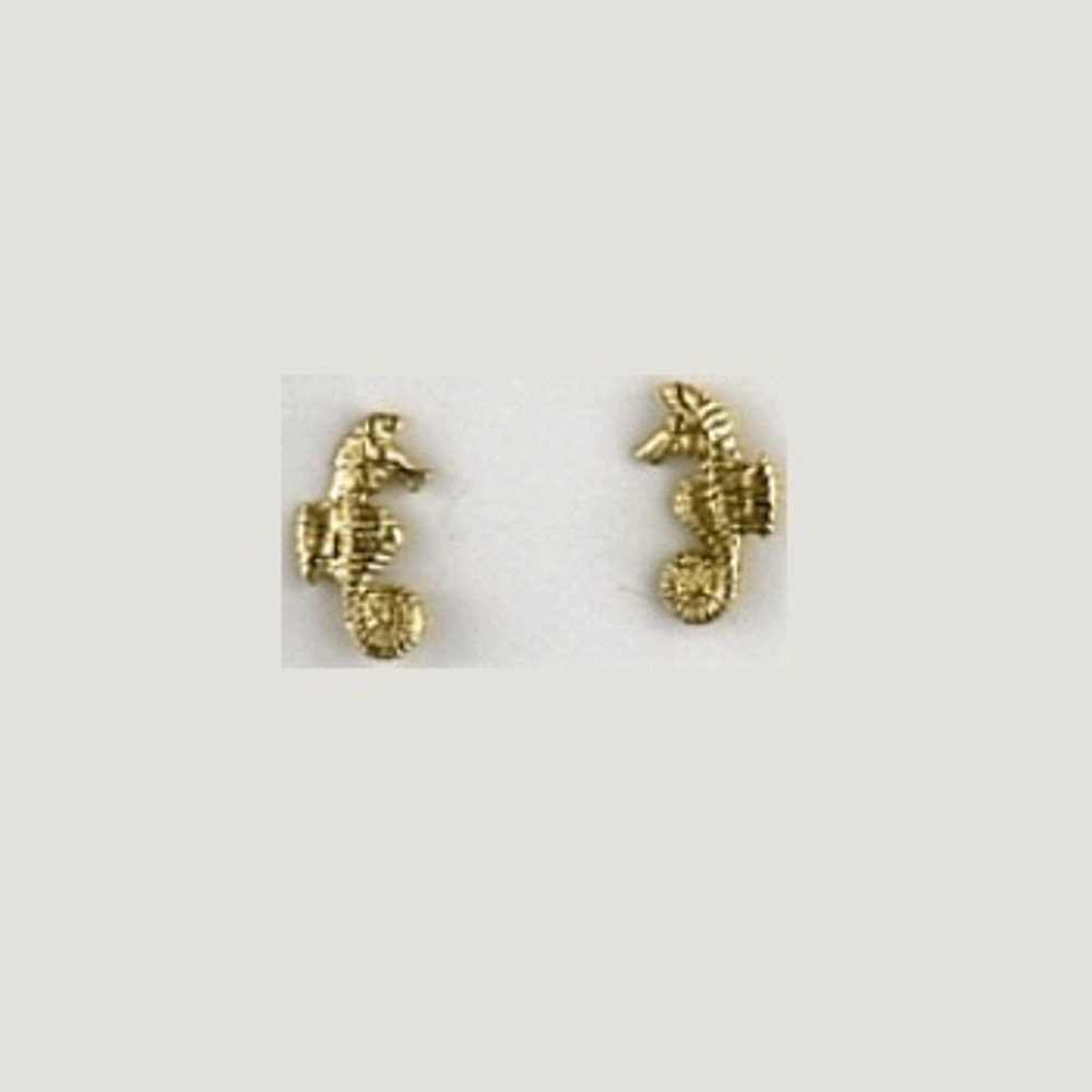 Seahorse 14K Gold Post Earrings | Kabana Jewelry | GE386 -2