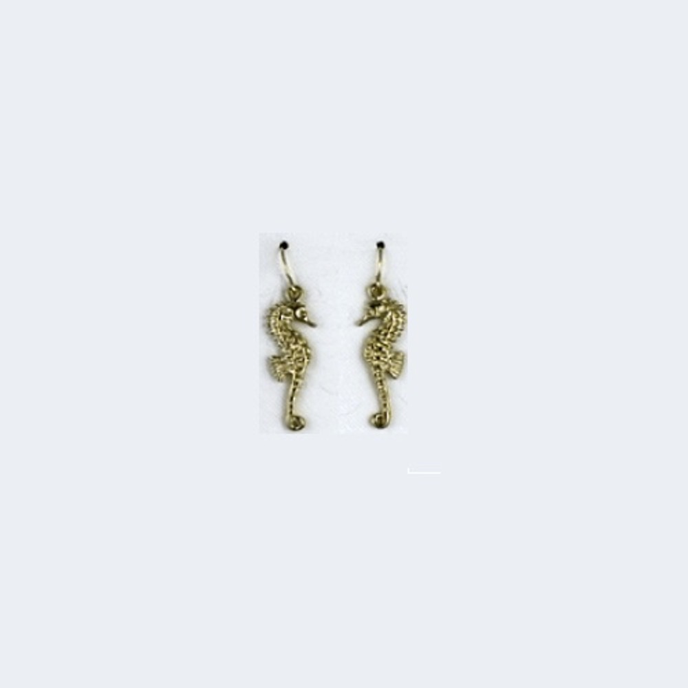 Seahorse 14K Gold Wire Earrings | Kabana Jewelry | GE529